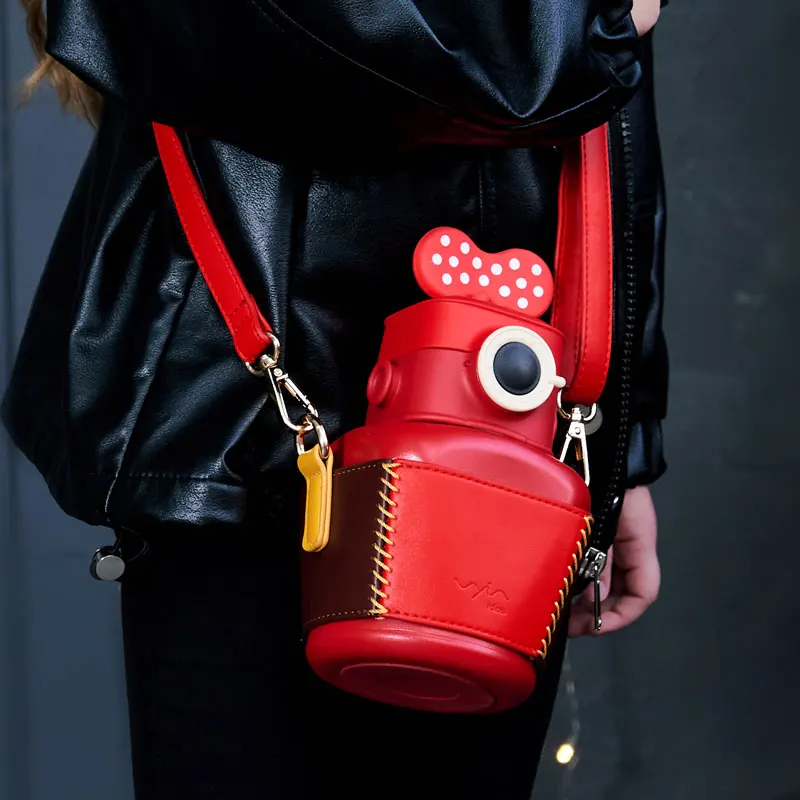 Drinking Kids Baby Water Bottles School with Straw No Leak for Kids Stainless Steel Children