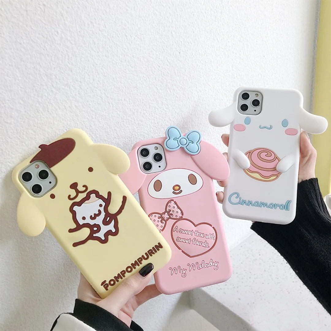 Симпатичный силиконовый чехол для телефона противоударный Пыленепроницаемый Чехол мобильного IPHPONE 13 14
