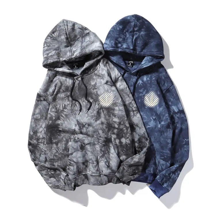 Hip Hop Streetwear Men Workout Clothing High Quality Pull A Capuche Sweat Grey Blue Sublimated Hoodie Custom