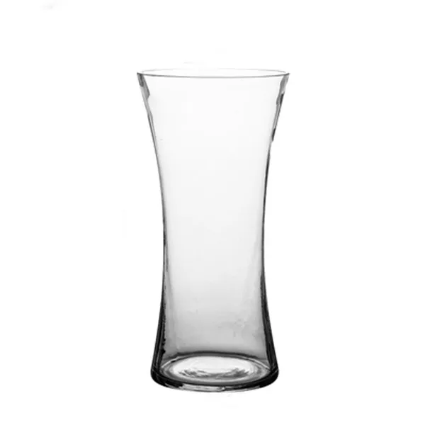 Wholesale 20cm Round Shape Tall Decorative Transparent Vase Clear Cylinder Glass Flower Vases For Home Decoration