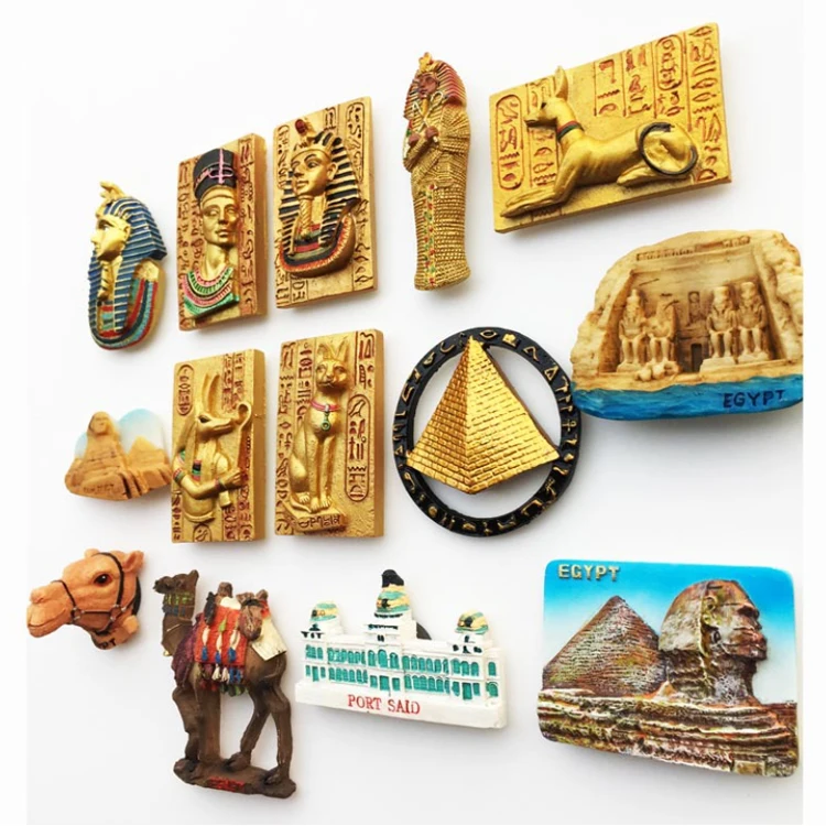 Custom resin camel pharaoh pyramid fridge magnet souvenir cairo egypt fridge magnet