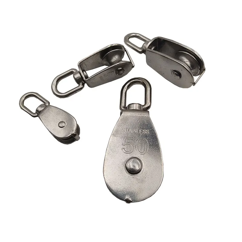 2021 New product high quality stainless steel pulley single and double wheel pulleys