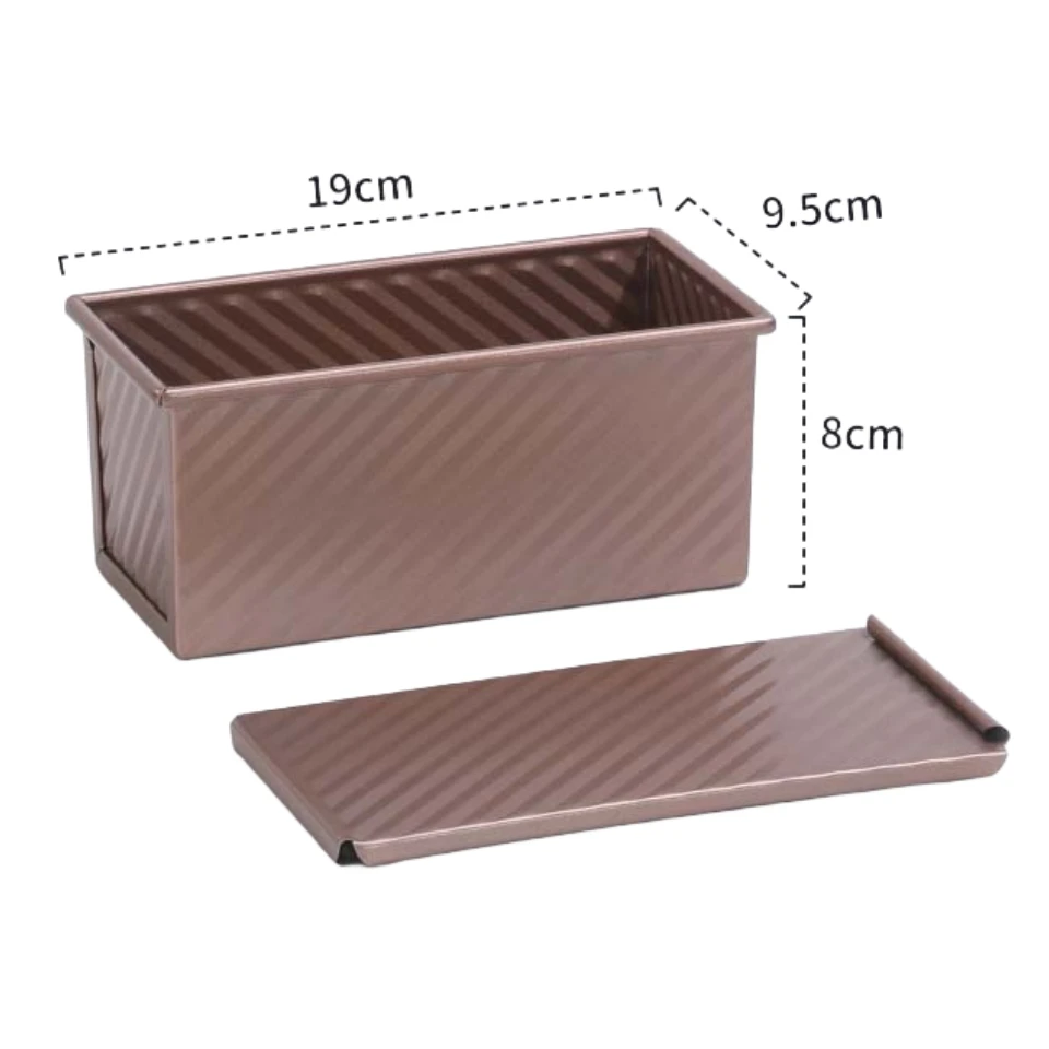 Home Kitchen Nonstick Carbon Steel Bread Loaf Pan With Lid Bread Baking Pan Toast Baking Tin with Cover