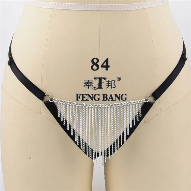 Sexy Lingerie Adjustable Layers Body Harness Chain Jewelry Erotic Adult Black Belt Bondage Gothic Hot Tassel Women Underwear