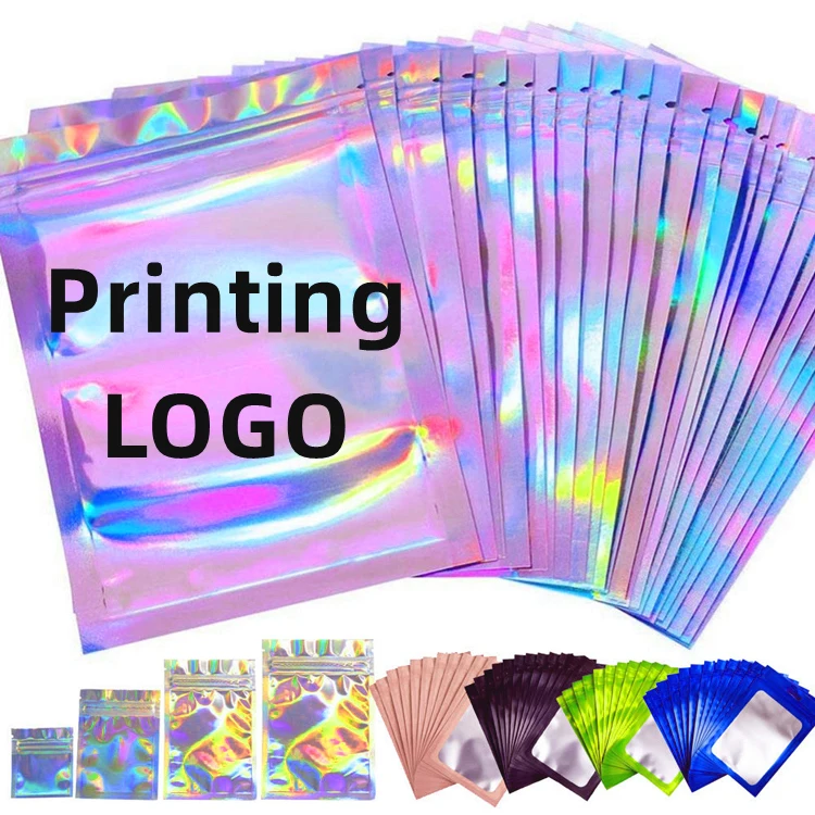 Custom Printing Air Tight Smell Proof Child Resistant Zip Lock Edible Candy Foil 3.5g Hologram Mylar Bags