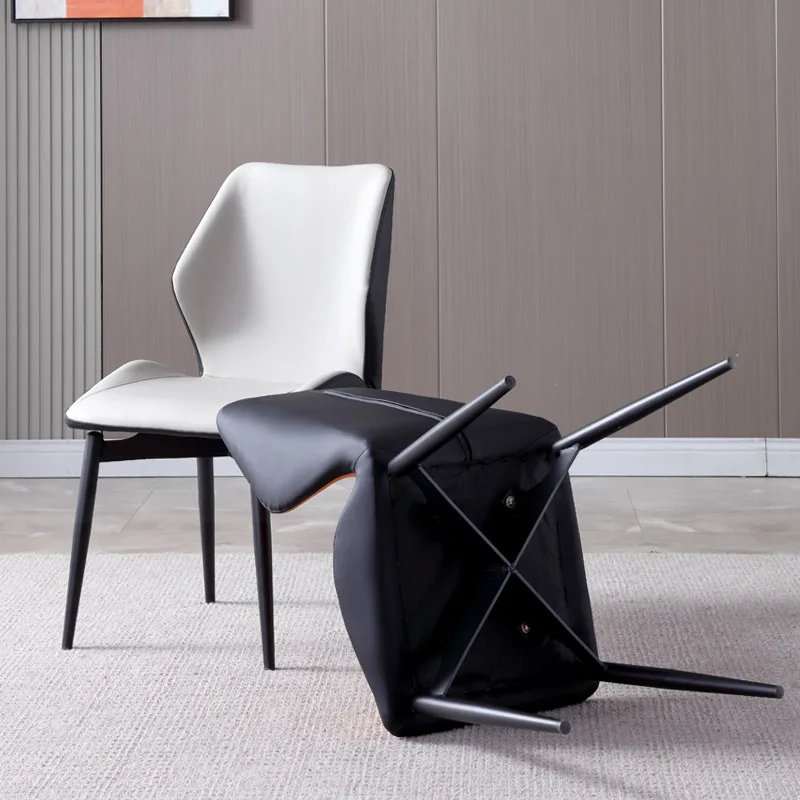Modern Hotel Luxury Dinning Room Chair Metal Stainless Steel Leather Restaurant Dining Chair