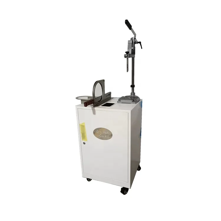 100% натуральная 2024 новейшая тележка для свежей кокосовой воды уличная счетчик кокоса для открытия и резки кокоса