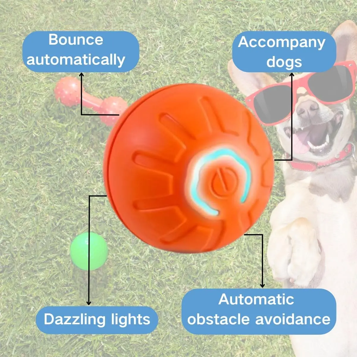 New Design Smart Gravity Ball Dog Toy Ball Electronic Tough Dog Toys Interactive Pet Ball Toys for the Dog