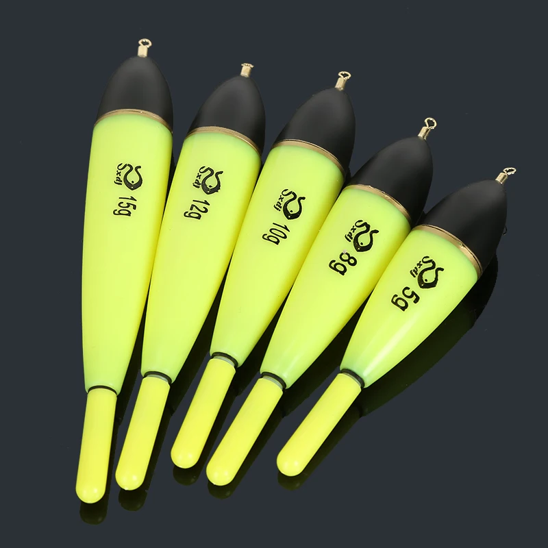 DN 5g/8g/10g/12g/15g Long Vertical Luminous Glow in the Dark Fishing Floats Bobbers Lighted Night Rock Fishing Buoy Floats