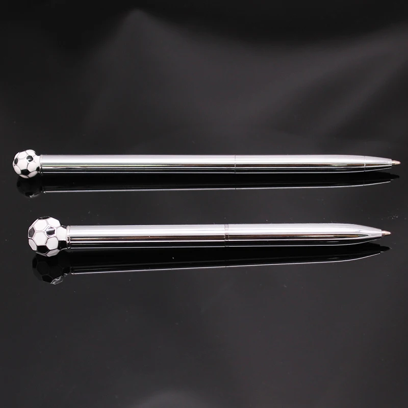 Advertising High quality Creative Cute Cartoon Design soccer football metal ball pen logo customized