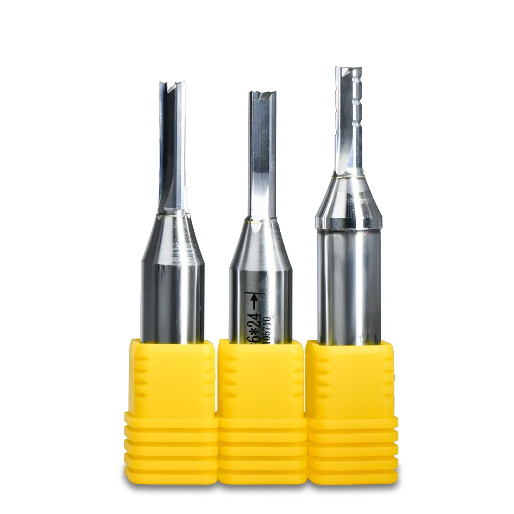 Best Price  Tct 3 Flutes Slotting Bits With Teeth End Mill For Woodworking  Straight Bit