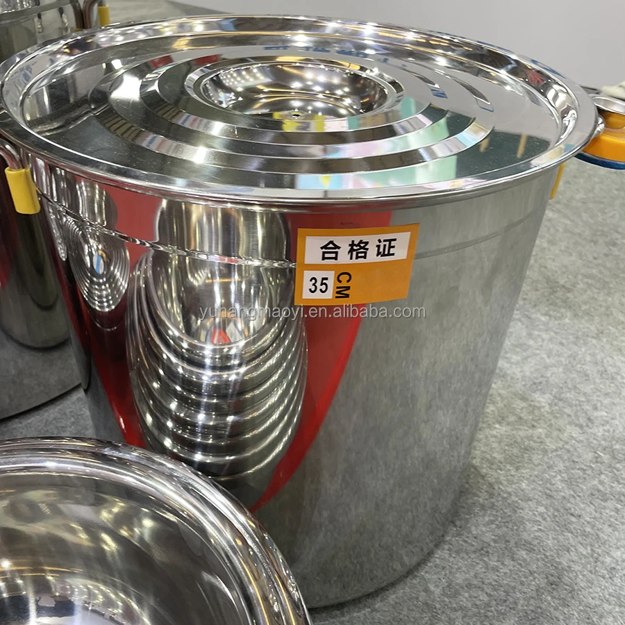 Оптовая продажа большой запас коммерческая кухонная посуда горшок для супа из нержавеющей стали