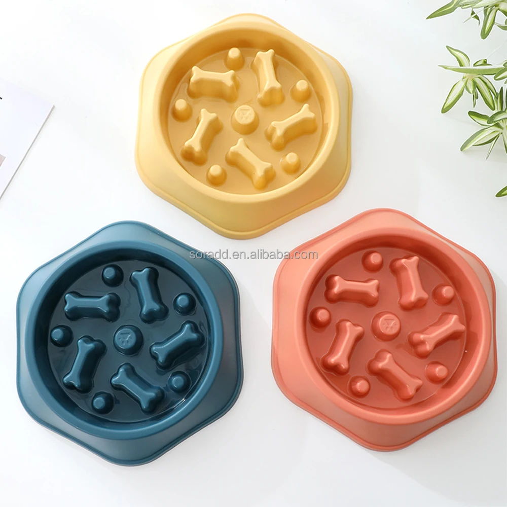 Hot Sales Non Slip Anti Gulping Anti-Choking Puzzle Maze Healthy Eating Stop Bloat Pet Dog Food Feeding Slow Feeder Bowl Dishes