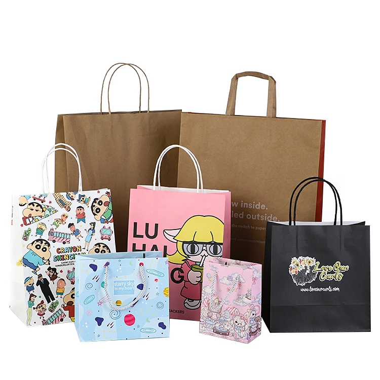 Custom Logo Printed Cardboard Bolsas Shopping Garment Black Retail Carry Luxury Packaging Gift Paper Bag with Ribbon Handle