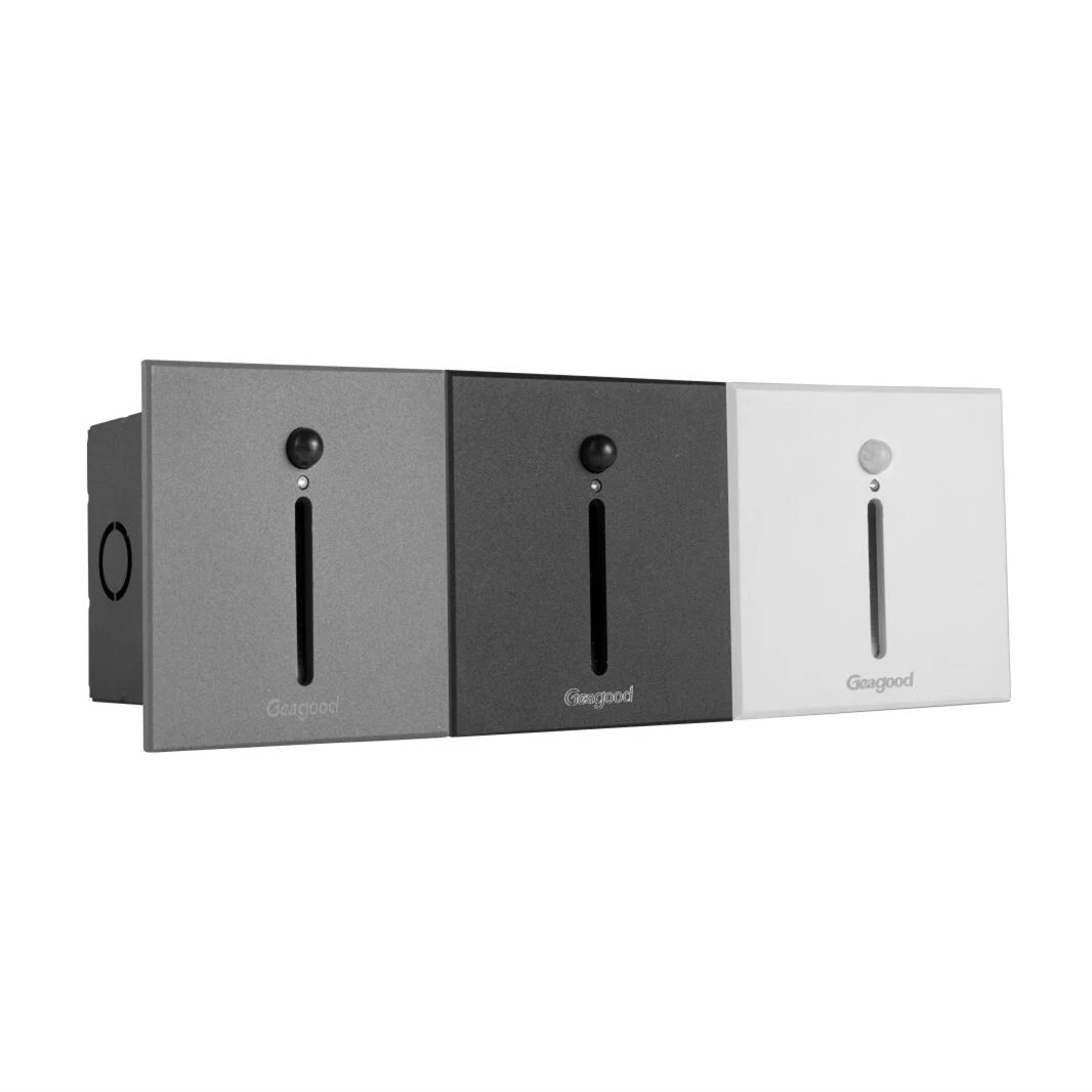Geagood Aluminum die casting Motion Sensor Step Lights Side Staircase Led Stair Wall Light Step Light with Sensor