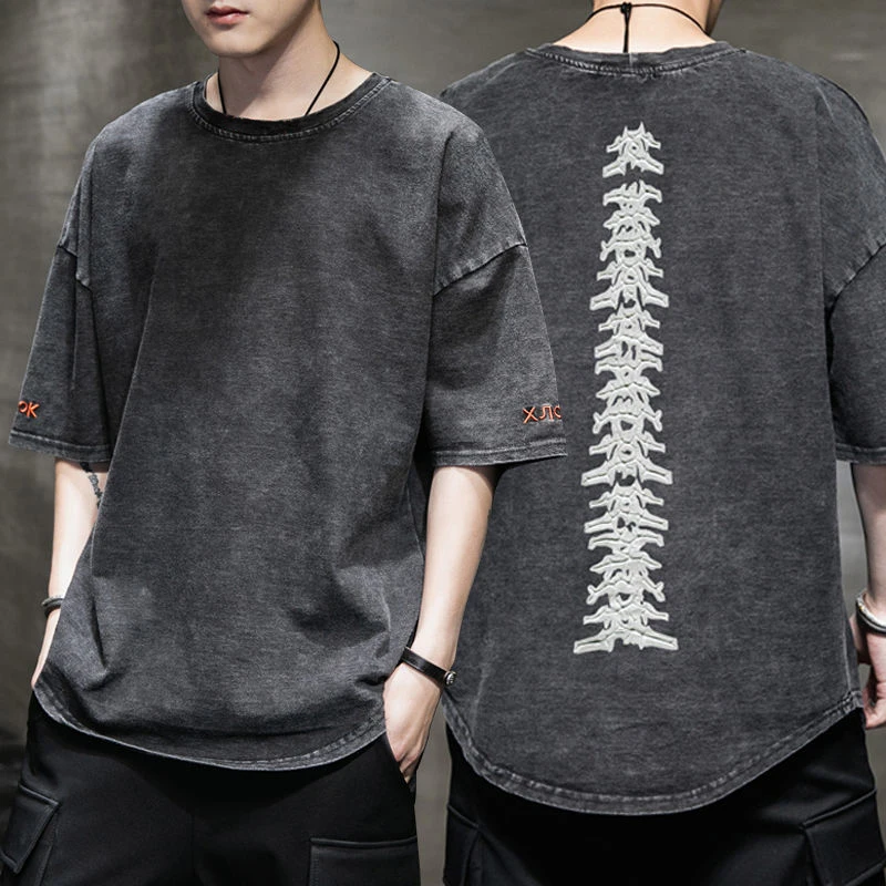 wholesale custom printing logo Acid Wash tshirts blank graphic vintage style heavyweight cotton oversize men vintage t-shirt