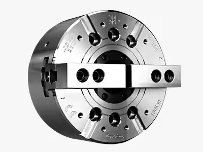 Premium High-Speed Open Center 2 & 3 Jaw Power Chucks - Large Thru Hole Plain Back Hollow Chucks for CNC Machining