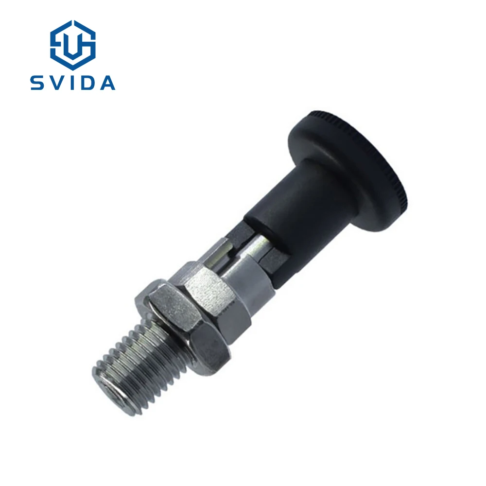 GN617.1 Stainless Steel Self Locking Rest Type Indexing Plunger With Black Head