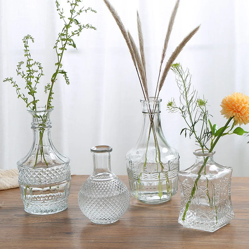 Стеклянная Ваза держатель цилиндра маленькая/высокое стекло для домашнего декора стеклянная технология Европейская американская стена Свадебная коробка современный безопасный