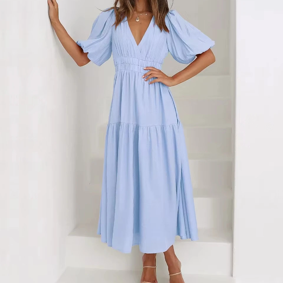 evening gown evening dress prom dress chiffon dress  knee-Length Ball Gown  Parties Lotus leaf skirt hem customizable