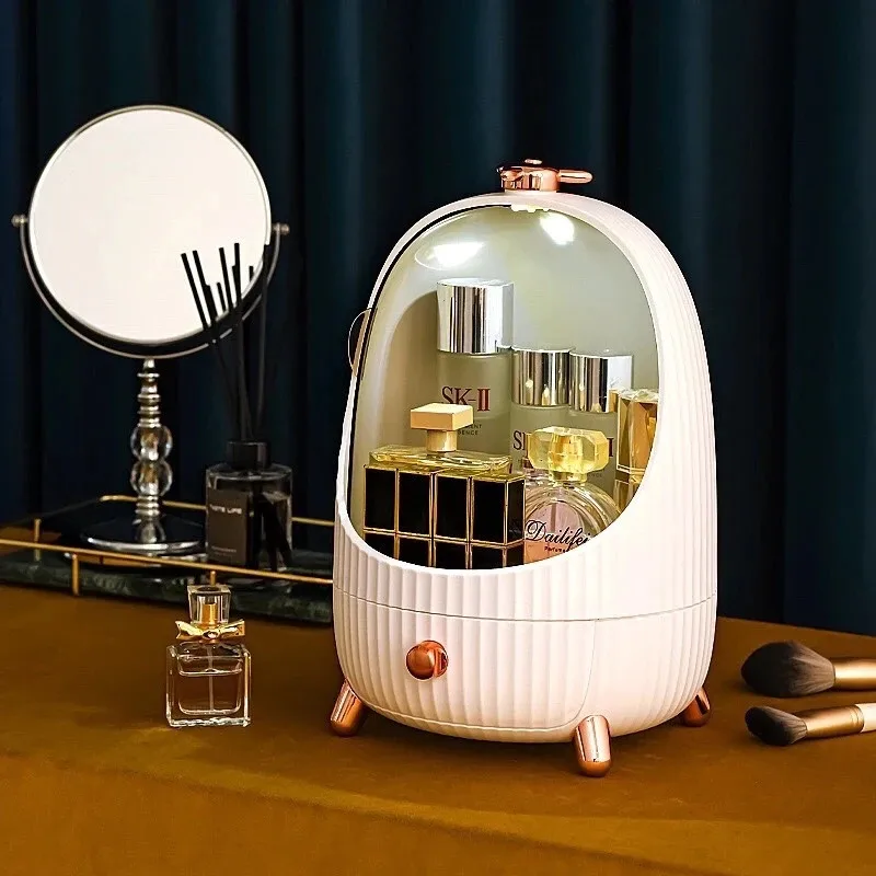 Dustproof Cosmetic Storage Box Drawer Boxes Custom Logo Portable Table Acrylic Makeup Organizer