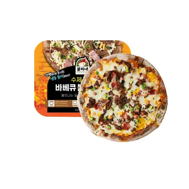 Best Quality BBQ bulgogi frozen pizza made in korea It is Pre-cut Pizza to easy to eat Bulpane Firepot Pizza