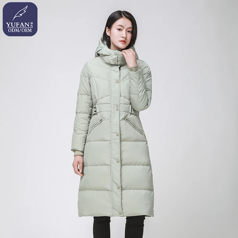 YuFan Custom Women Clothes Stand-up Collar Down Jacket Casual Down Jacket White Duck Down Clothes Thickened Coat