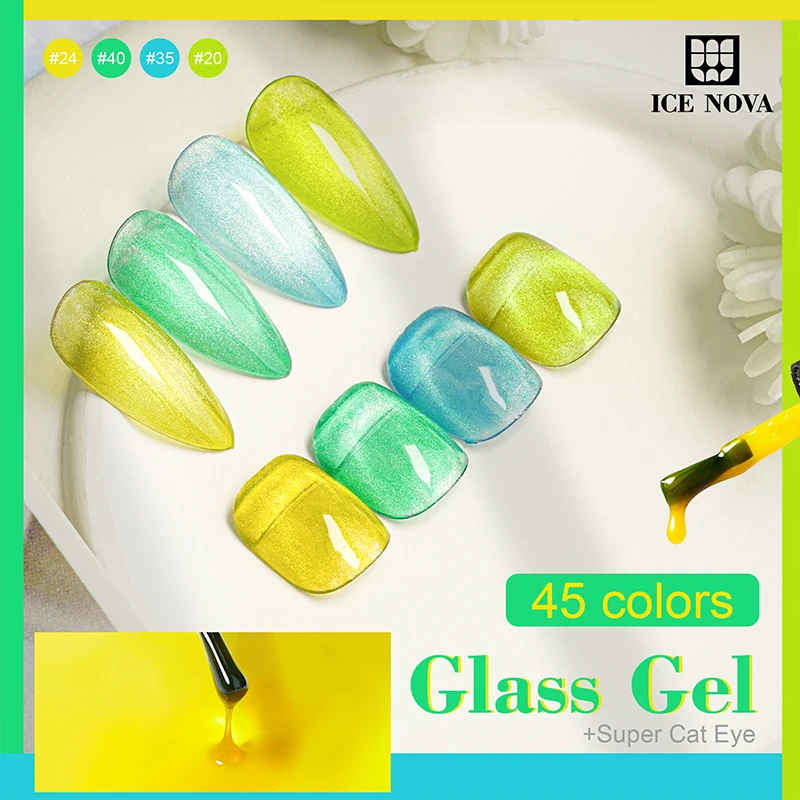 ICE NOVA Super Cat Eye Gel Chameleon 3d Cat Eye Powder Super Magnetic Color Shift Nail Glitter Pigment Diy Nail Gel