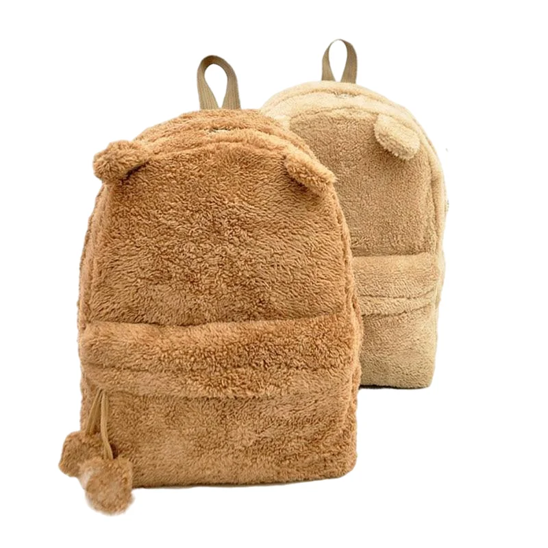 Soft Bear Teddy Plush Backpack Fashion Cartoon bookBags Kids toddler School Bags Cute Child Schoolbag mini Plush Backpack