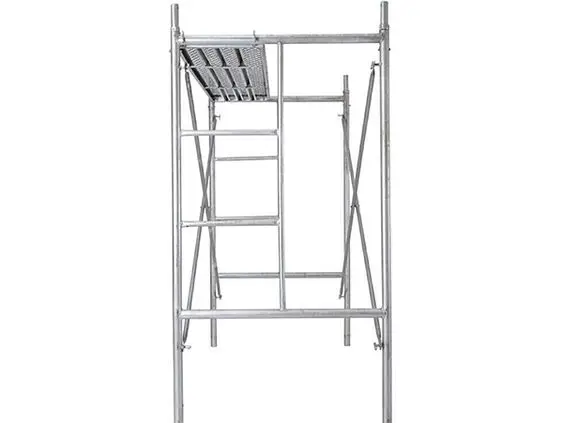 Certificated H frame scaffolding walk thru frame system with ladder for construction