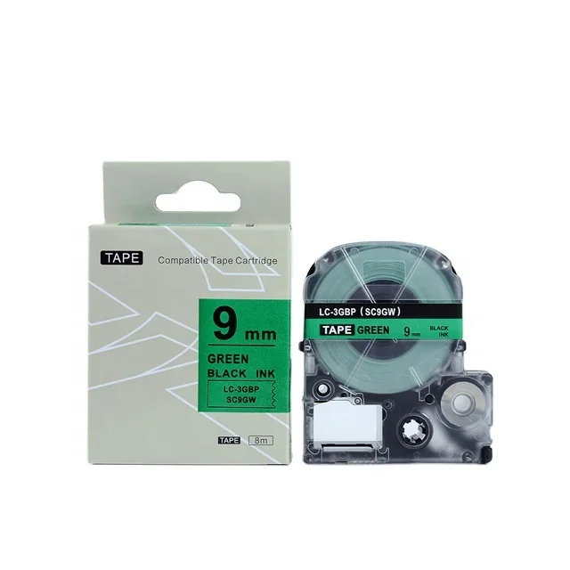 Compatible tape cartridge  9mm for Epson Kingjim LC 3TLW label maker Tepra tape