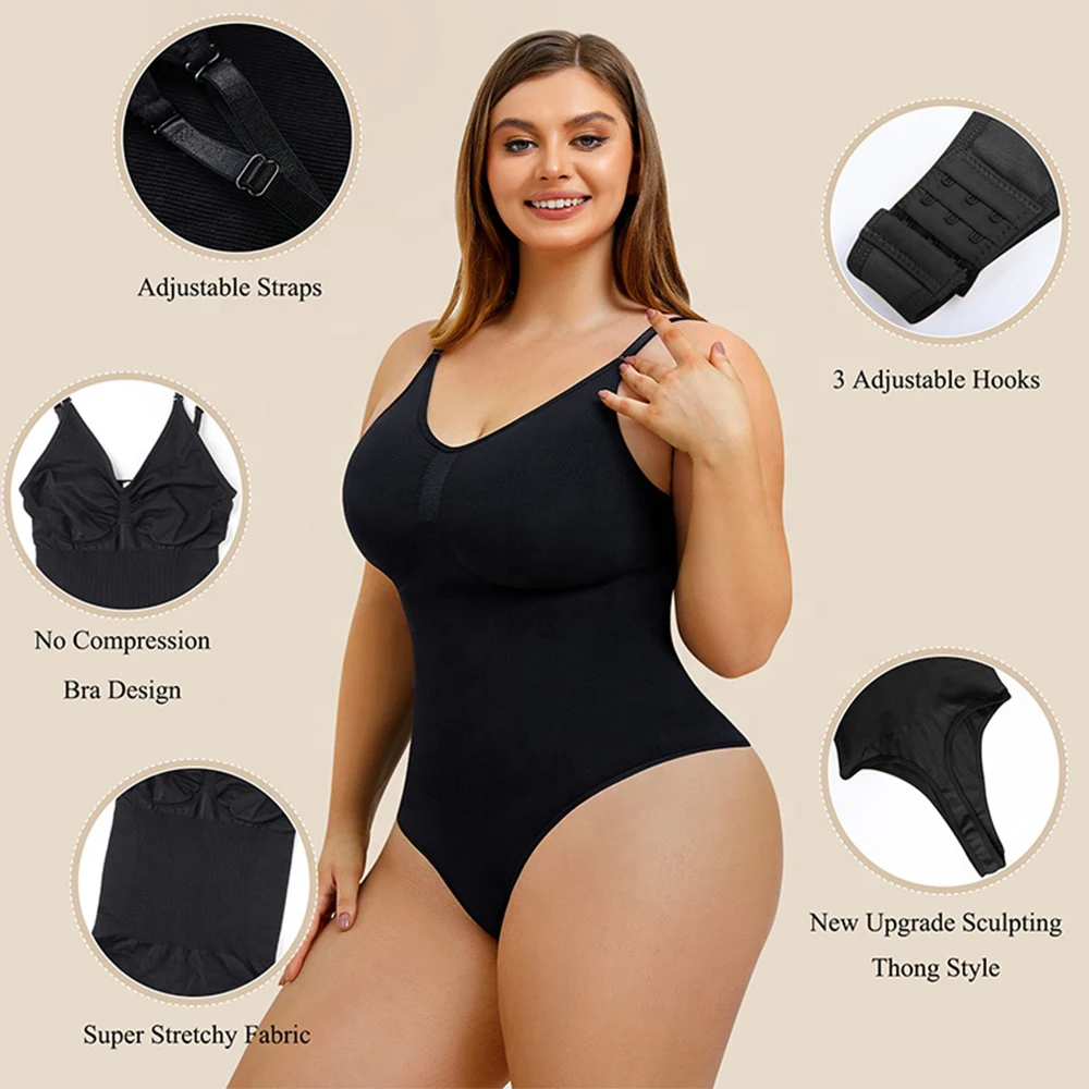 Bodysuit Women Shapewear Tummy Control Butt Lifter Body Shaper Smooth Invisible Under Dress Slimming Underwear