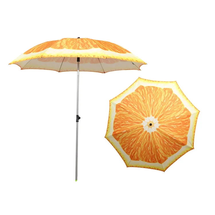 Китайский поставщик, рекламный пляжный зонт, Лидер продаж, высокое качество, оптовая продажа, дешевый оранжевый узор