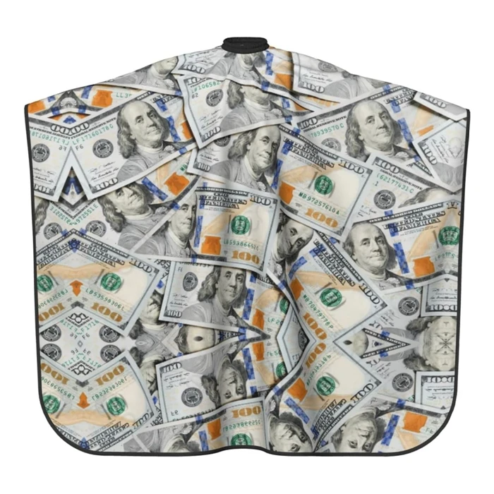 2022 New Sublimation Printing 100% Polyester Machine Washable Barber Sports Cape with Eco-friendly Snap Closure for hair cutting