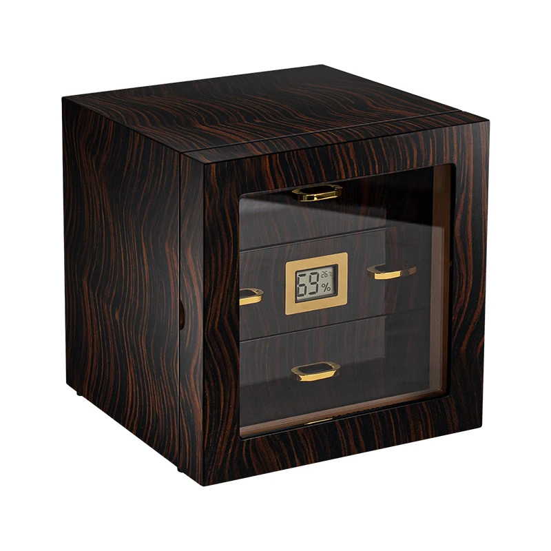 HANNICOOK High end Unique Glossy Lacquer surface cedar wood cigar cabinet humidor