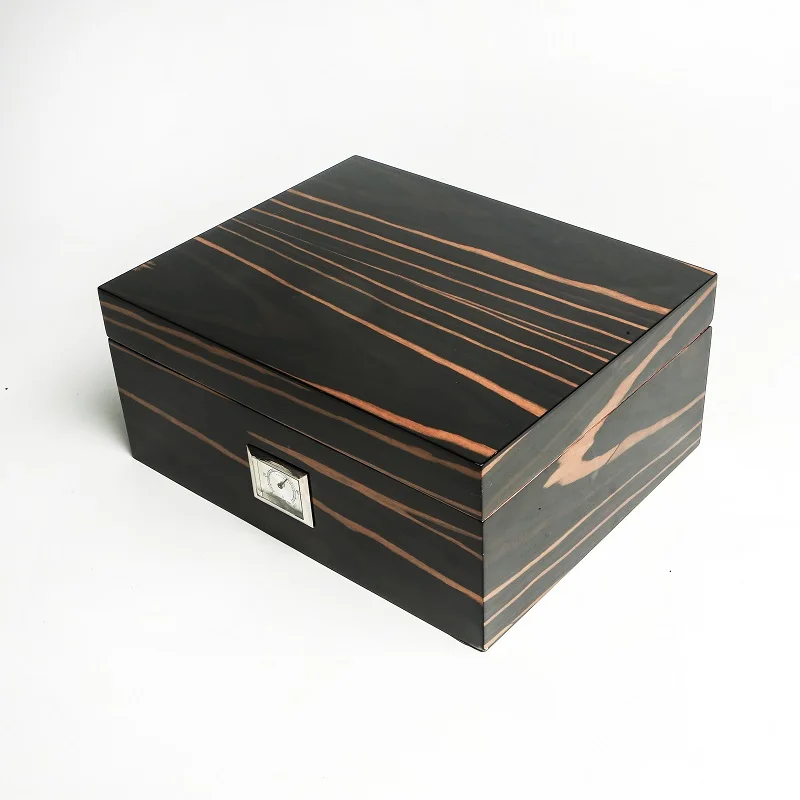OEM Custom Logo Modern 25 CT Peach Wooden Cabinet Cigar Humidor Box