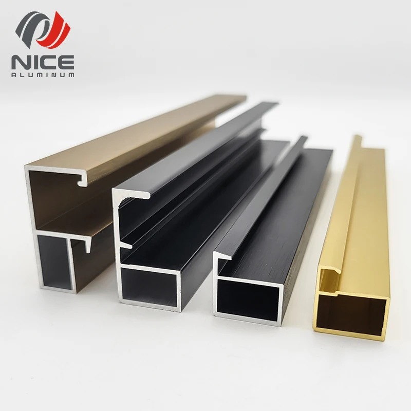 factory customized aluminium kitchen cabinet profile glass door frame