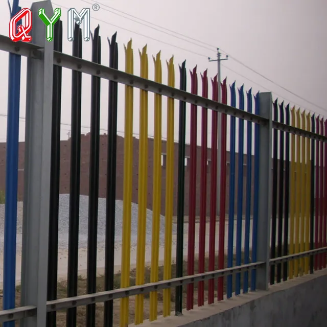 QYM High Quality Powder Coated Steel Palisade Fence