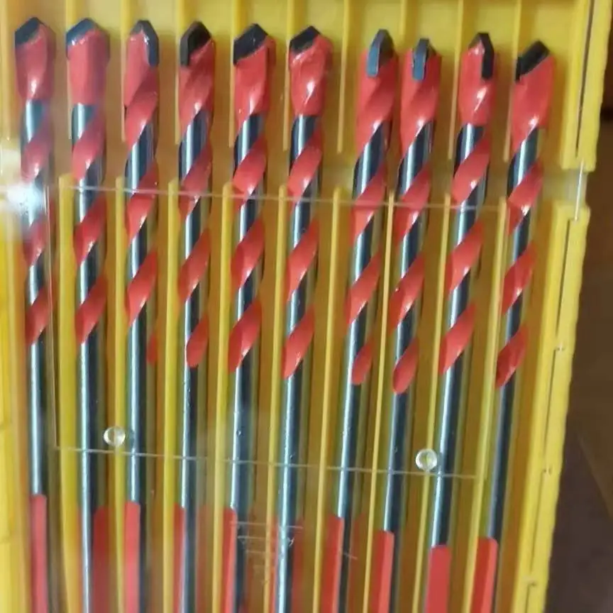 BOMI BMI-192  10 Pieces diamond Cross Head Tip Glass Drill Bit Set for Glass ceramic