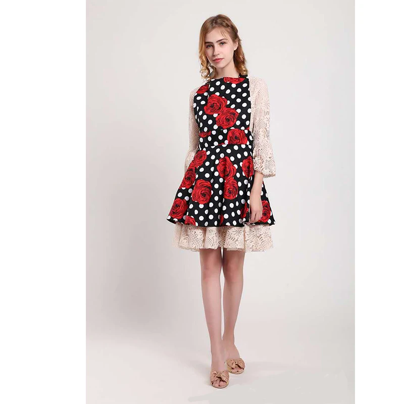 
Comfortable new design custom logo printed apron cotton terry waist kitchen 100%cotton 