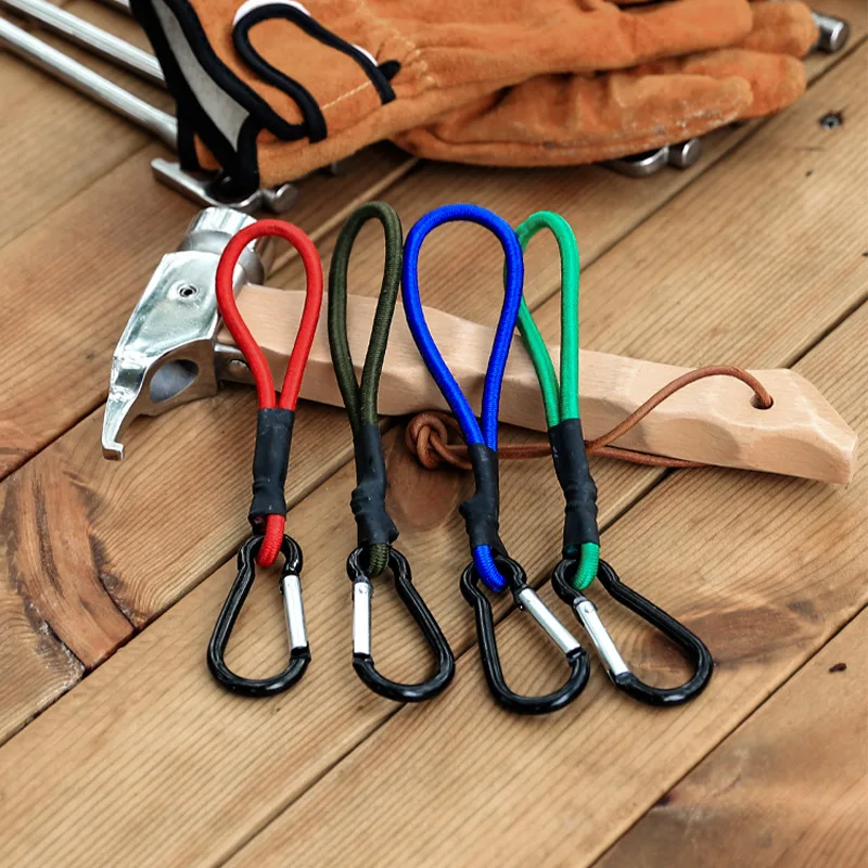 Bungee Cords with Carabiner Hook, Heavy Duty Tent Bungee Cords with Carabiner Clip Outdoor for Camping