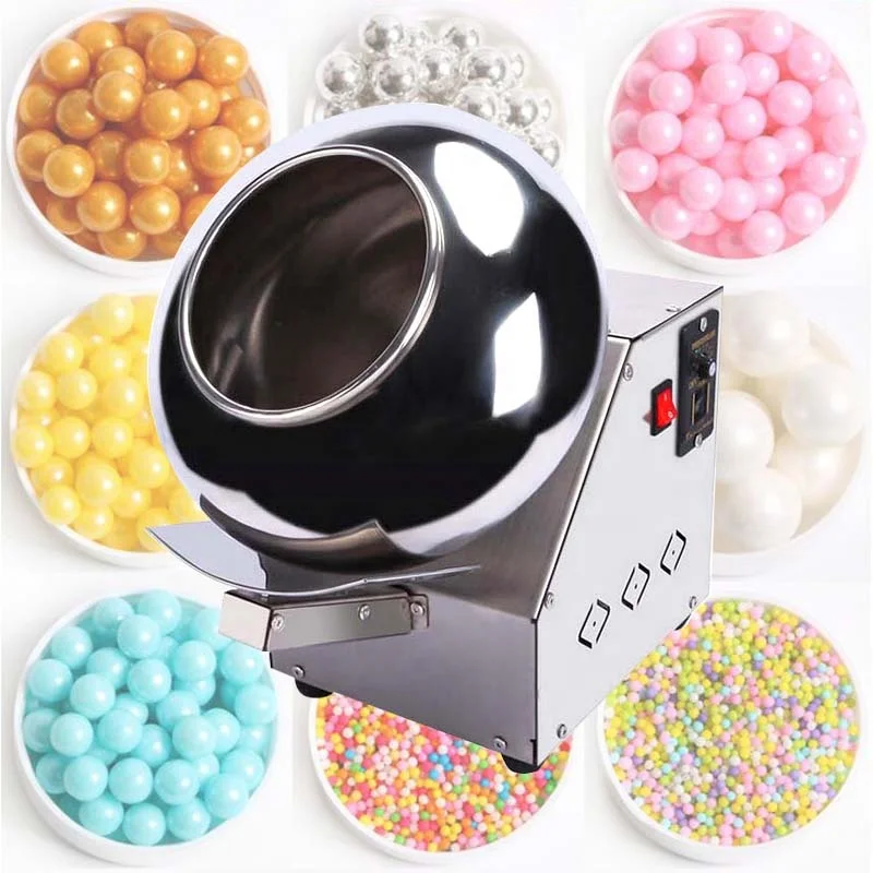Easy Operation Drum Table Seed Coater Lab Nuts Sugar Polisher Machine Chocolate Coating Pan Machine