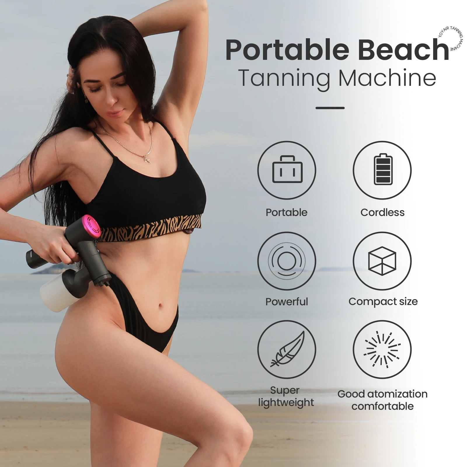Top Quality Patented HVLP Sunless Cordless Rechargeable Spray Tanning Machine Professional Tan Machine