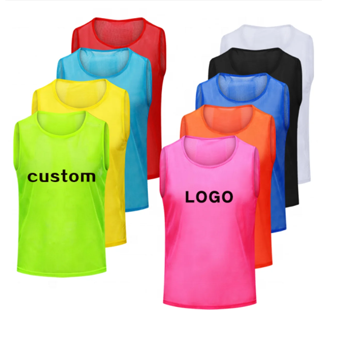 Custom breathable soccer training vest football pinnies cheap football vest mesh soccer vest soccer training bibs