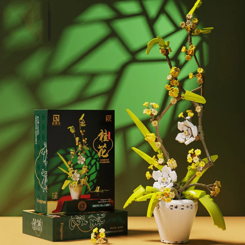 Diy Brick Decoration Flower Bouquet Building Block for Home Decor Gift Assembly Toy for Girl Flower Construction Brick Set