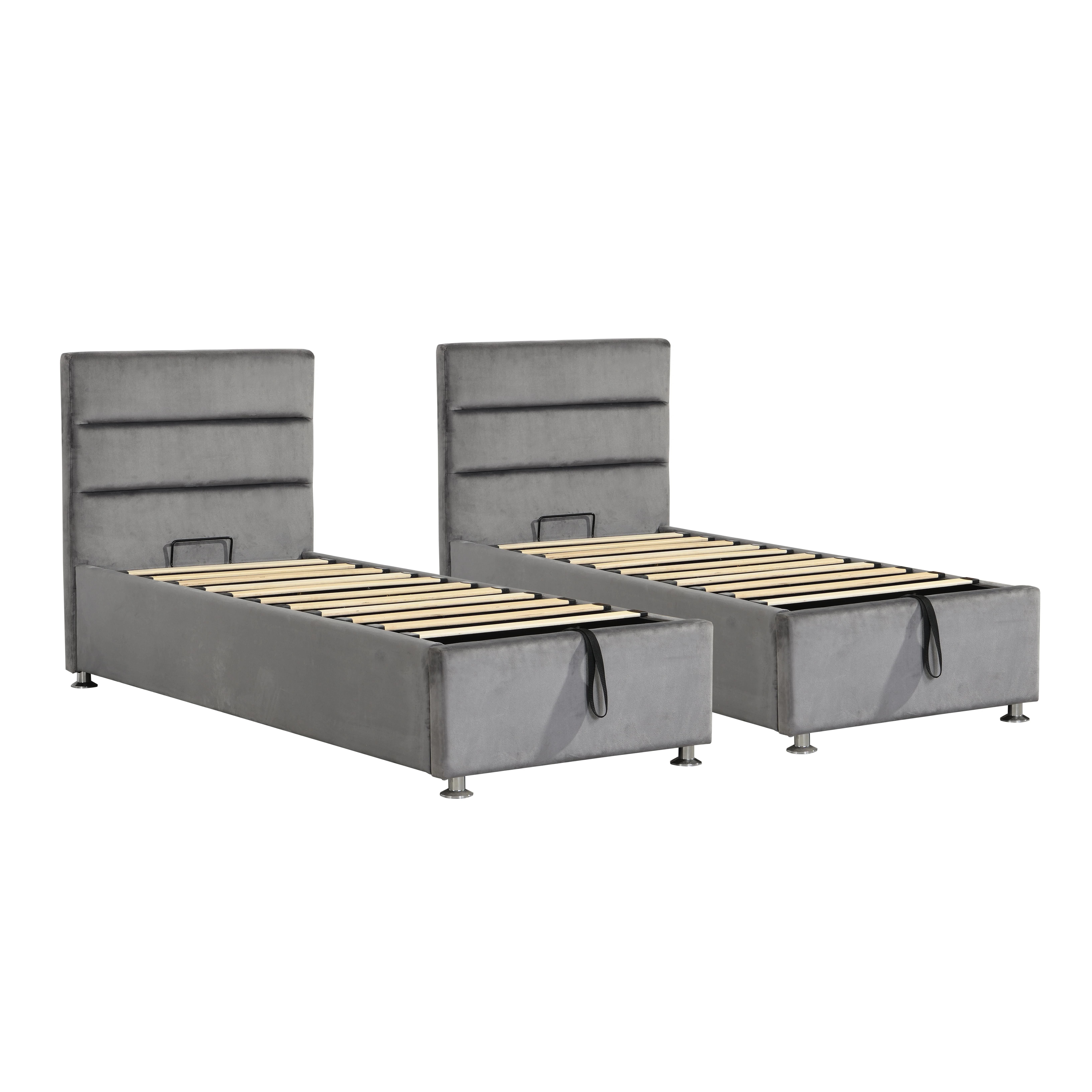 2021 high quality fabric light headboard Italia velvet bed  modern upscale upholstered adjustable bed home furniture set