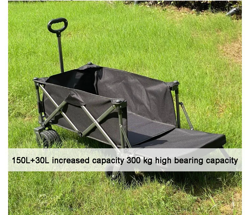 Foldable Portable Large Volume Shopping Cart Trolley With Wheel Oxford Outdoor Utility Wagon trolley
