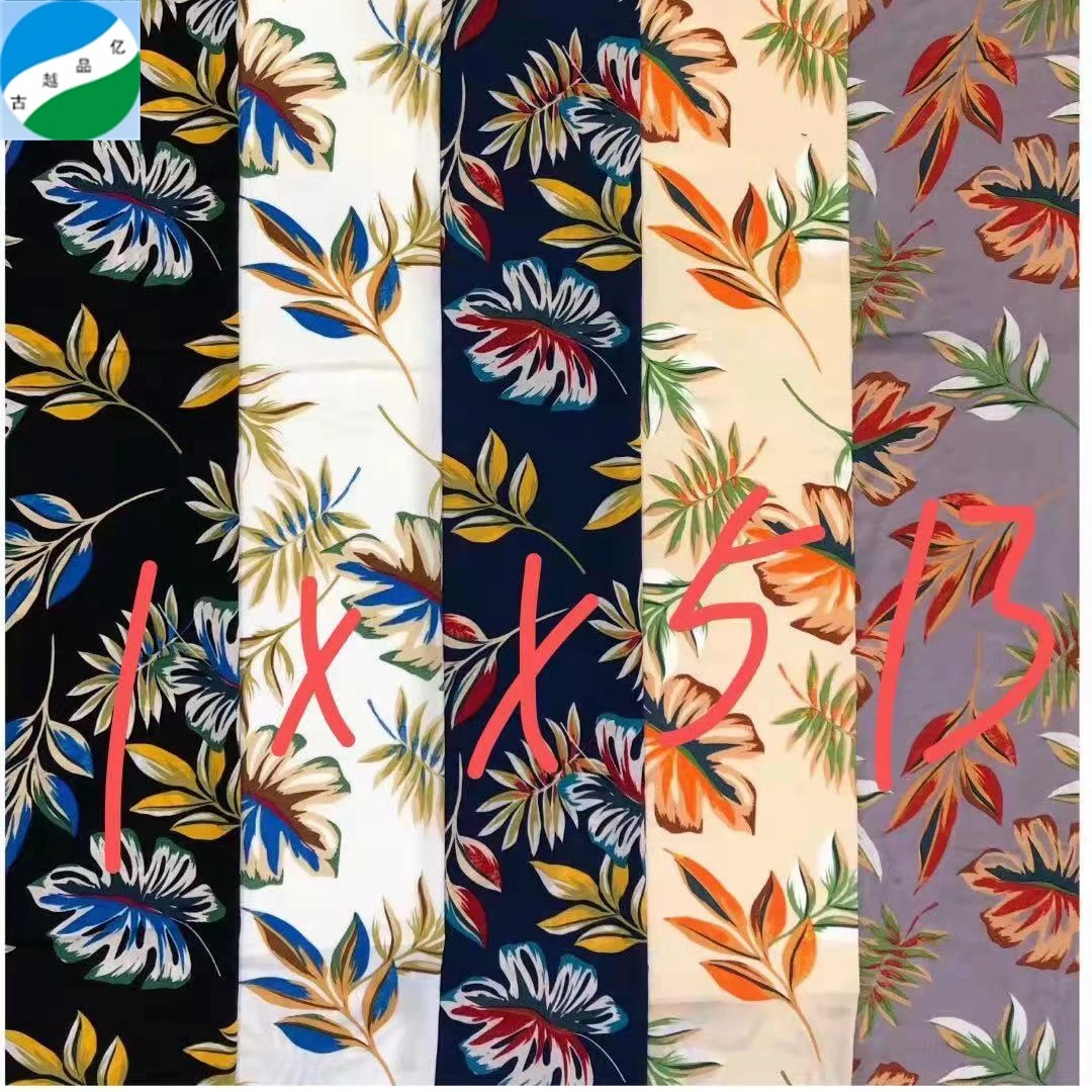 New Popular Colorful 45s rayon print fabric For Skirt Dress digital print stock fabric