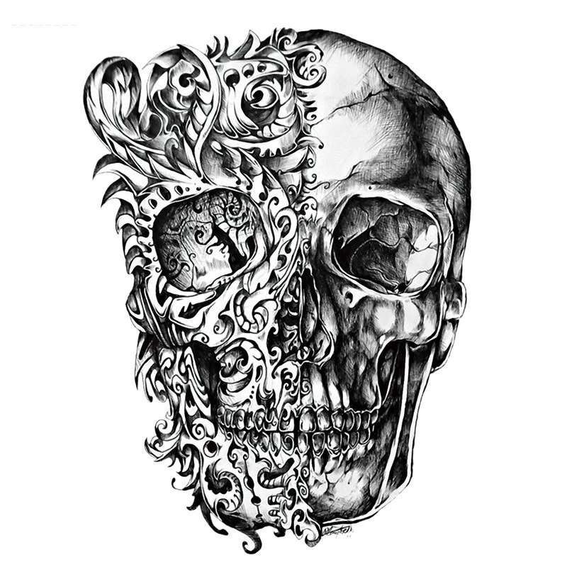 Термонаклейка с черепом, готовая к отправке