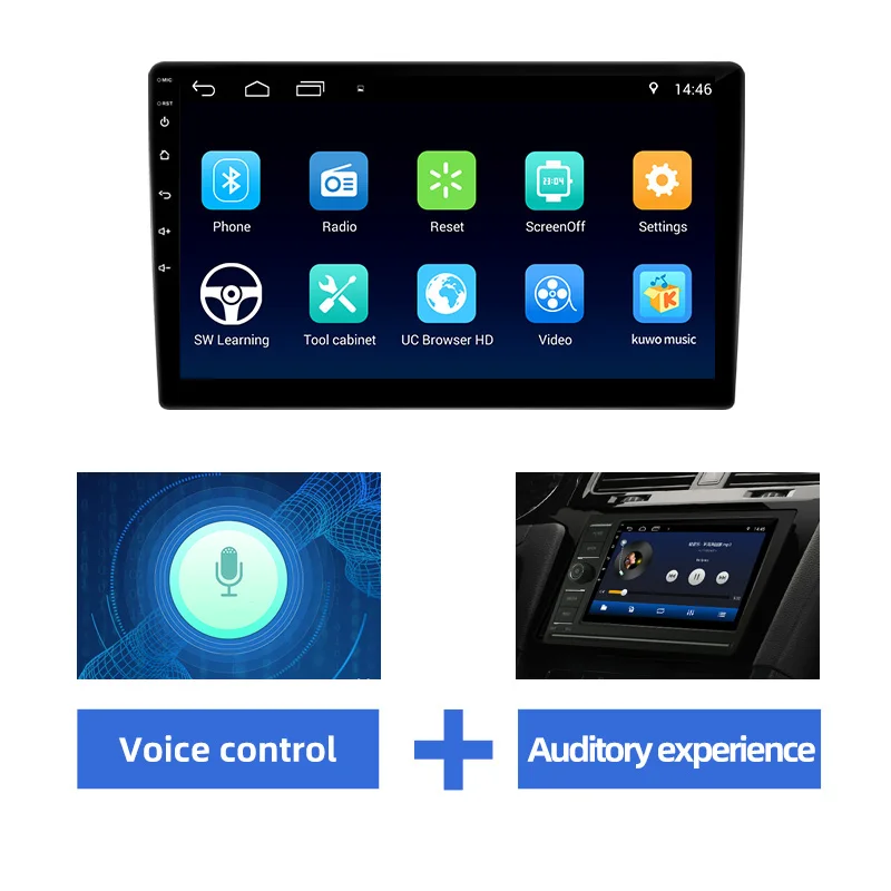 Universal 1 Din 2 Din 7' 8' 9' 10' IPS Touch Screen GPS Wifi Rear Camera Car DVD Radio Android 10 MP5 Player